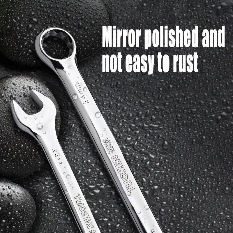 14 Piece Metric Combination Spanner Set with Roll Bag 8mm to 24mm Heavy Duty