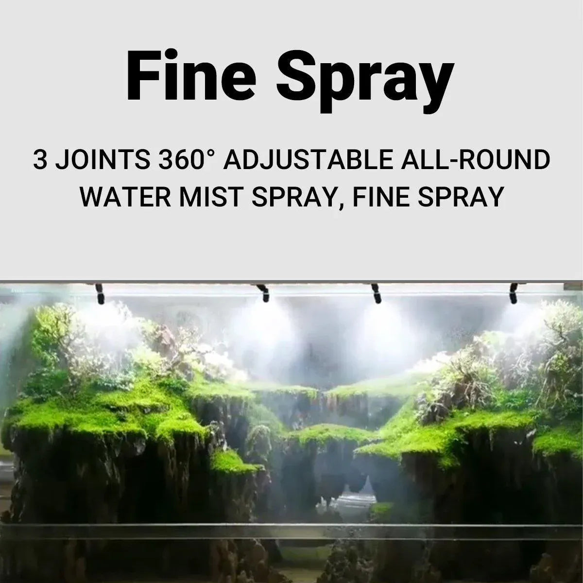Reptile Pet Rainforest Tank Ecological Landscape Spray Atomization Mist System - Four nozzles