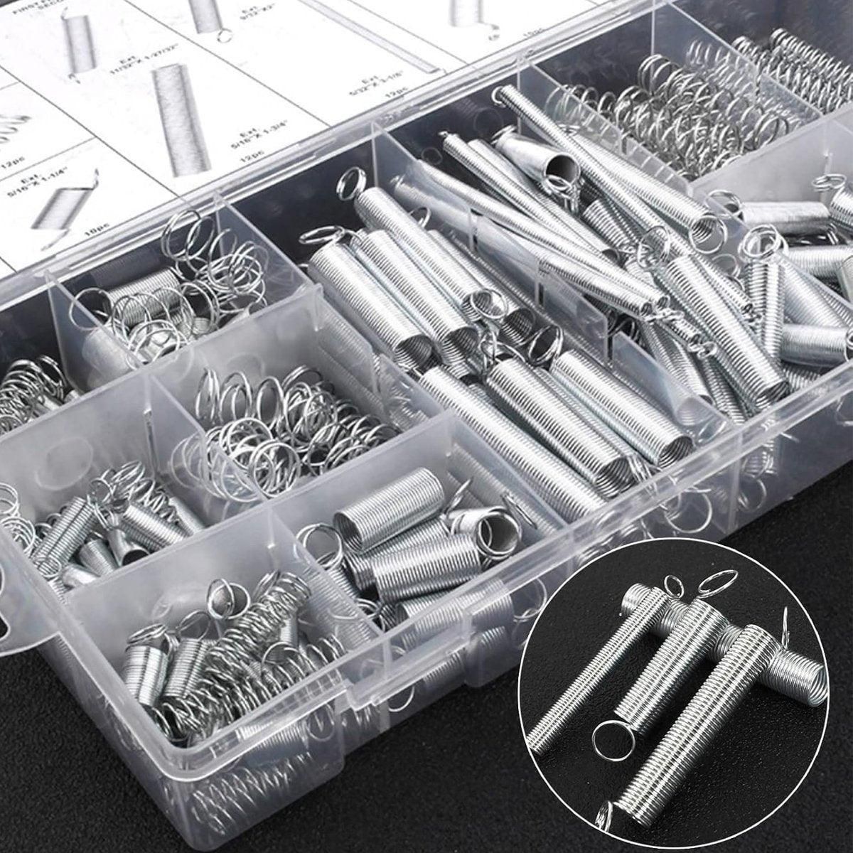 200PCS Tension Compression Springs Assortment DIY Projects Repair Tools