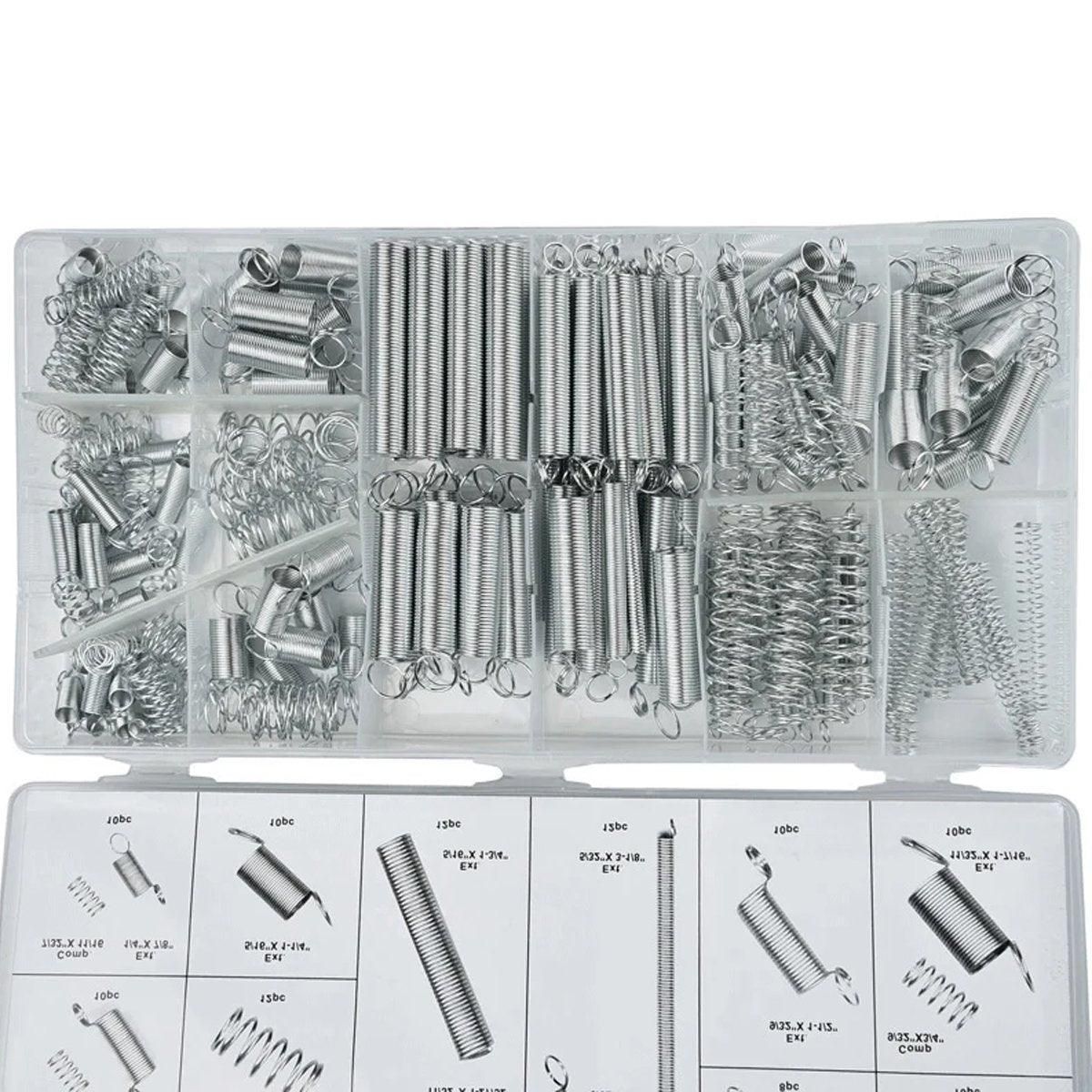200PCS Tension Compression Springs Assortment DIY Projects Repair Tools