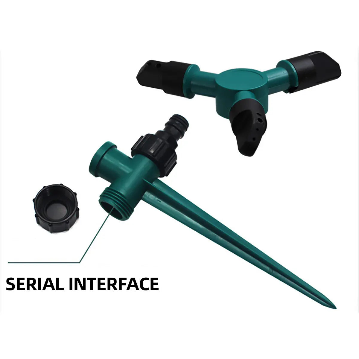360° Rotation Auto Irrigation System Garden Lawn Sprinkler Patio Save Water Use - One Arm