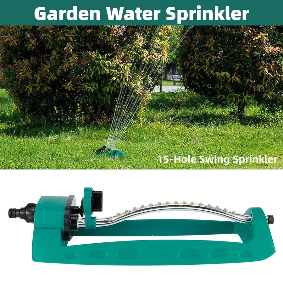 15-Hole Sprinkler Garden Lawn Sprinkler Irrigation System Adjustable Watering