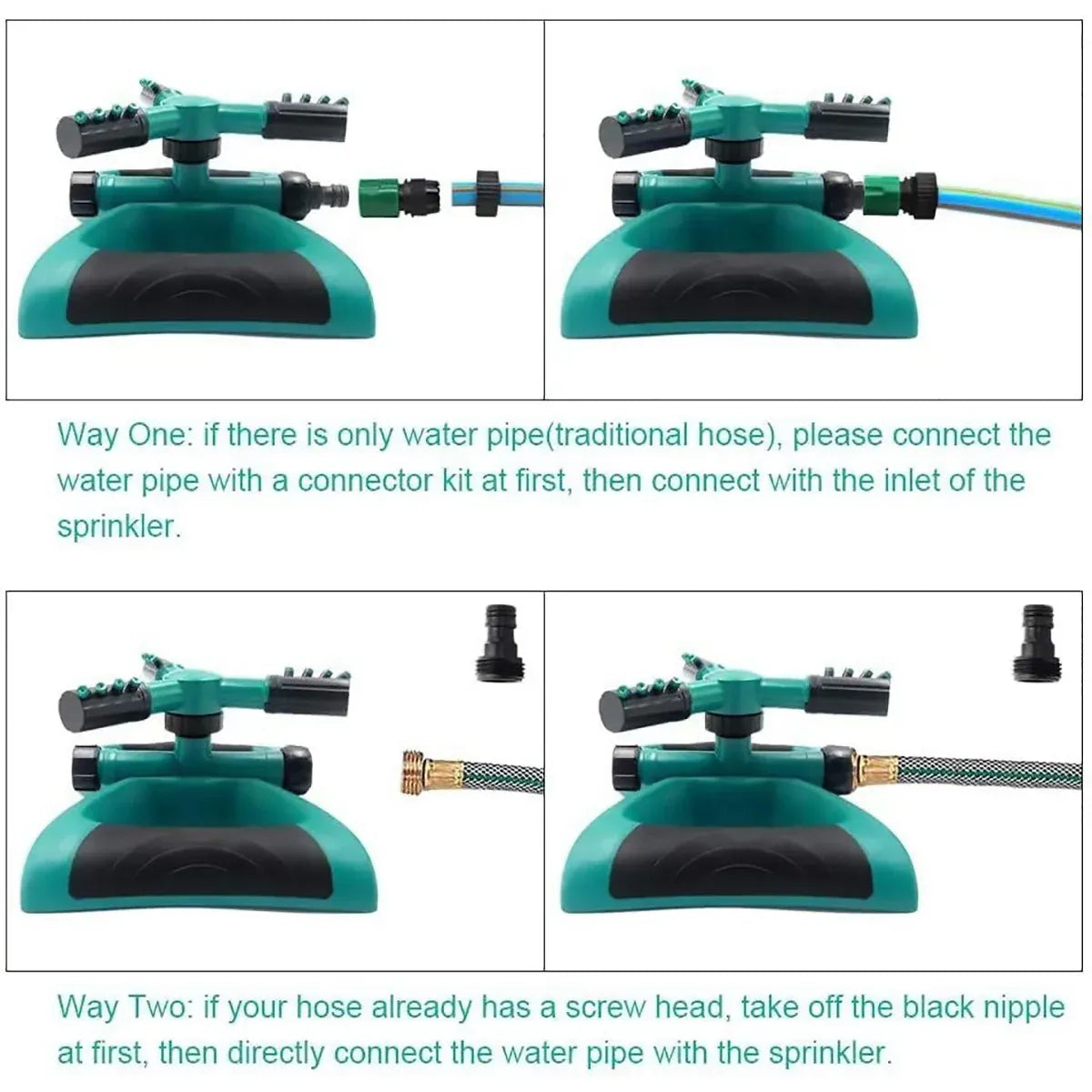 360° Rotating Sprayer Watering Grass Lawn Automatic Garden Tool Water Sprinkler