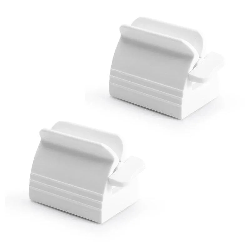 Large Bathroom Toothpaste Squeezer Tube Easy Stand Dispenser Rolling Holder Seat - White