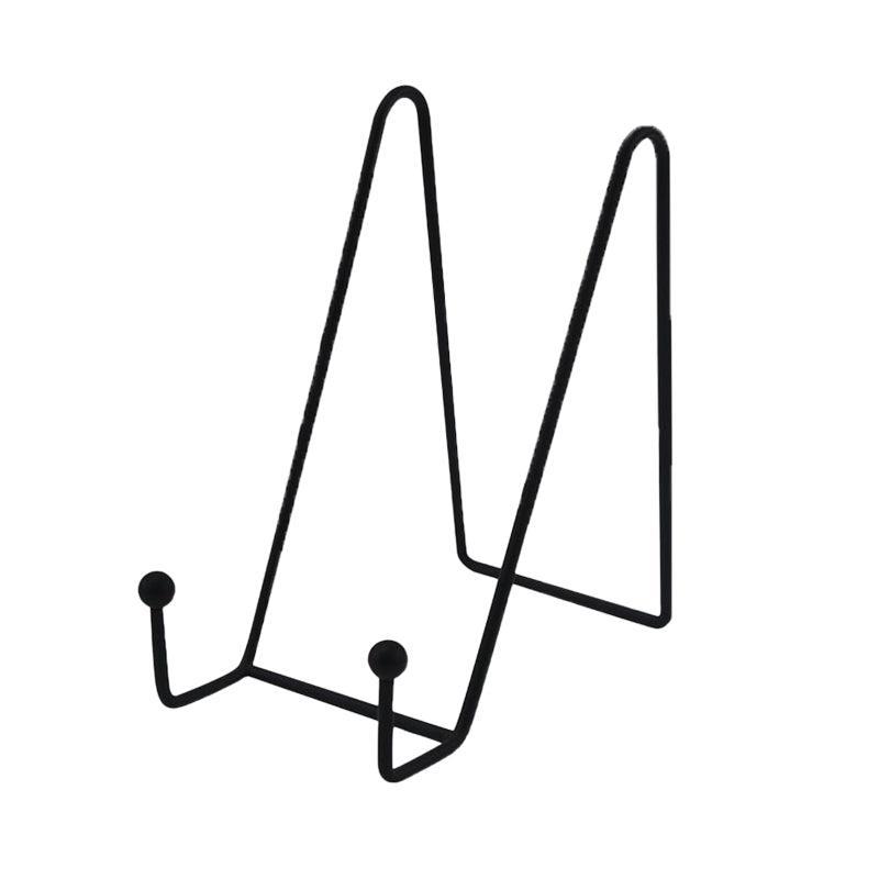 Iron Display Stand Dish Rack-Plate Bowl Picture Frame Photo Book Pedestal Holder - Black-S