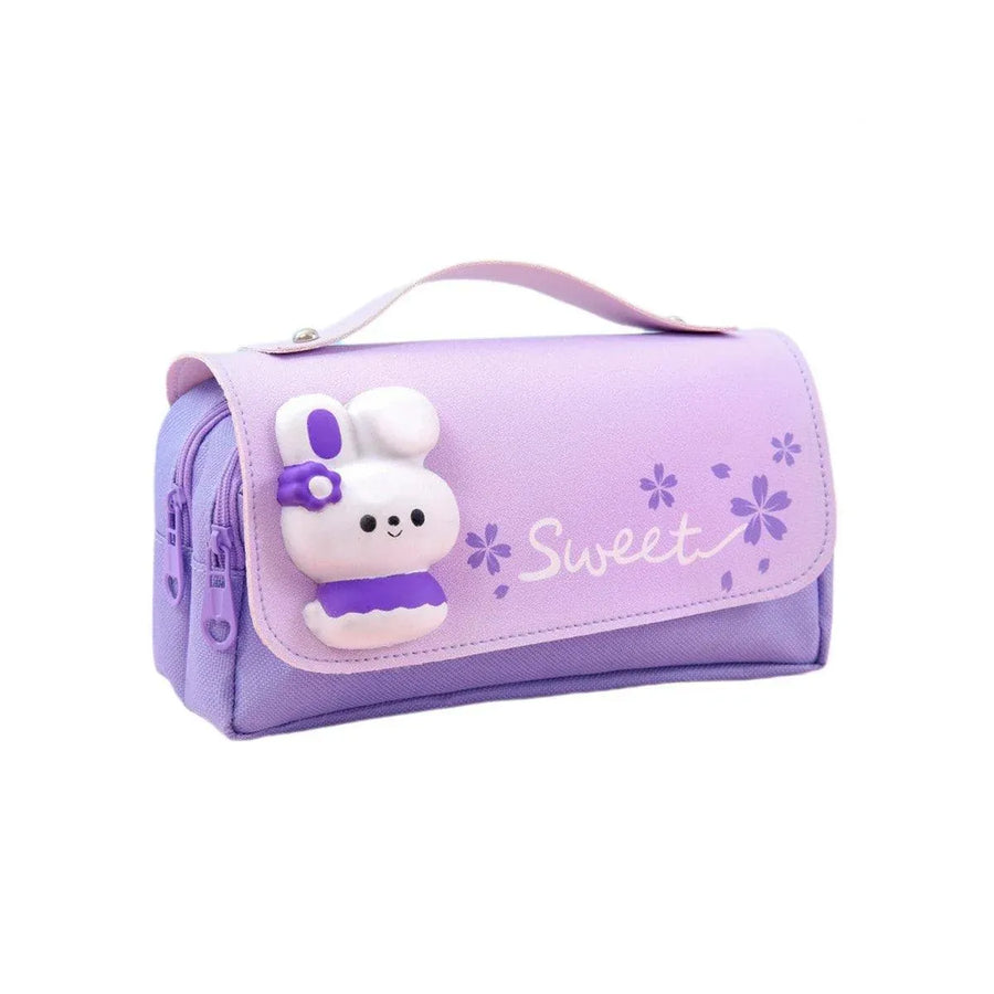 Functional Pencil Case Stationery Bag Pen Holder Storage Organizer for School - 02