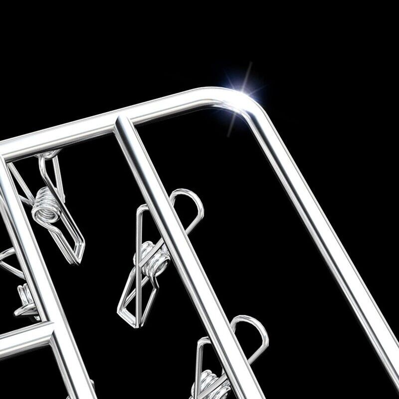 30/40/55 Pegs Stainless Steel Laundry Sock Underwear Clothes Dryer Rack Hanger - 40Pegs