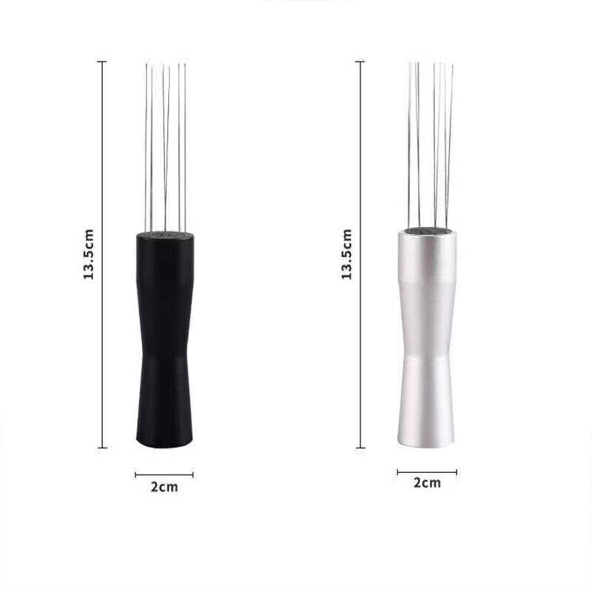 Stainless Steel Coffee Distributor Needle Espresso Stirring Tool Powder Tamper - Silver