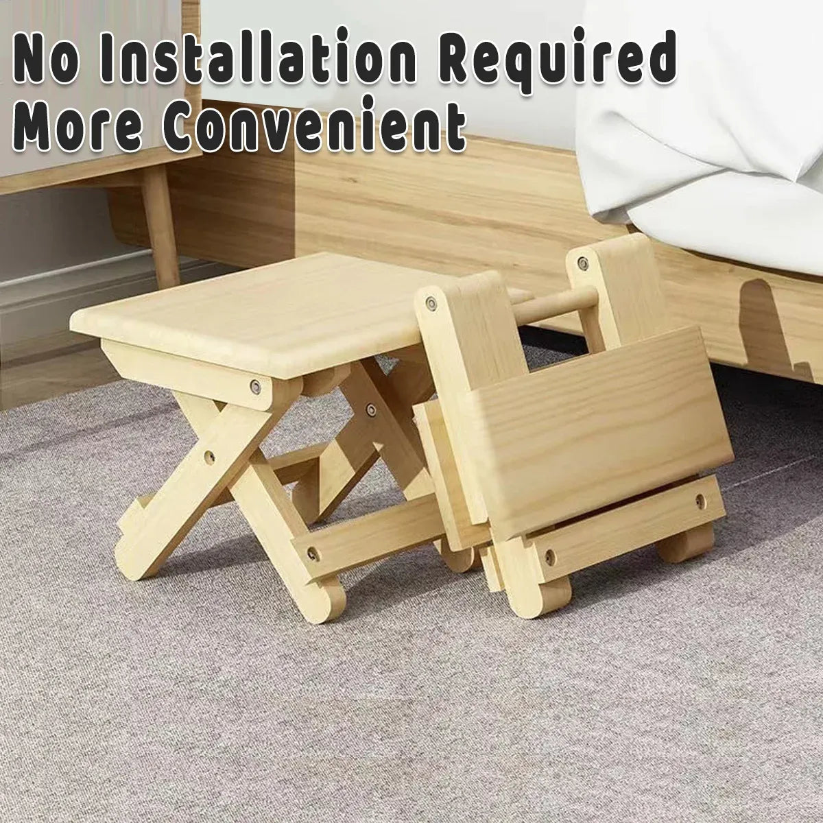 Portable Multi Purpose Foldable Low Stool Durable Space Saving For Home Outdoor
