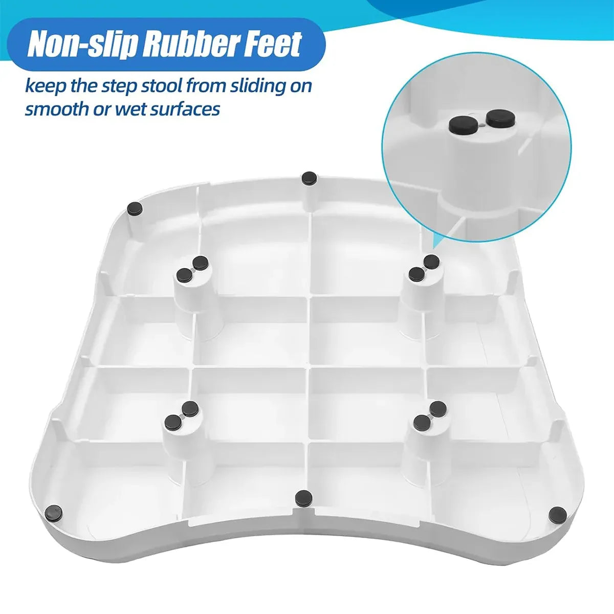 Stackable Bathroom Footstool Shower Seat Anti-Slip Durable Safe
