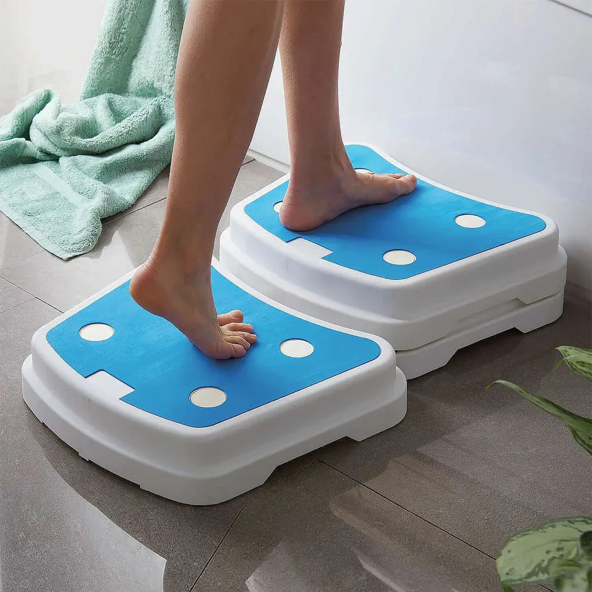 Stackable Bathroom Footstool Shower Seat Anti-Slip Durable Safe