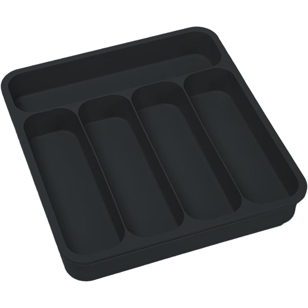 Expandable Cutlery Drawer Organizer Adjustable 6 Slot Kitchen Utensil Tray - Black