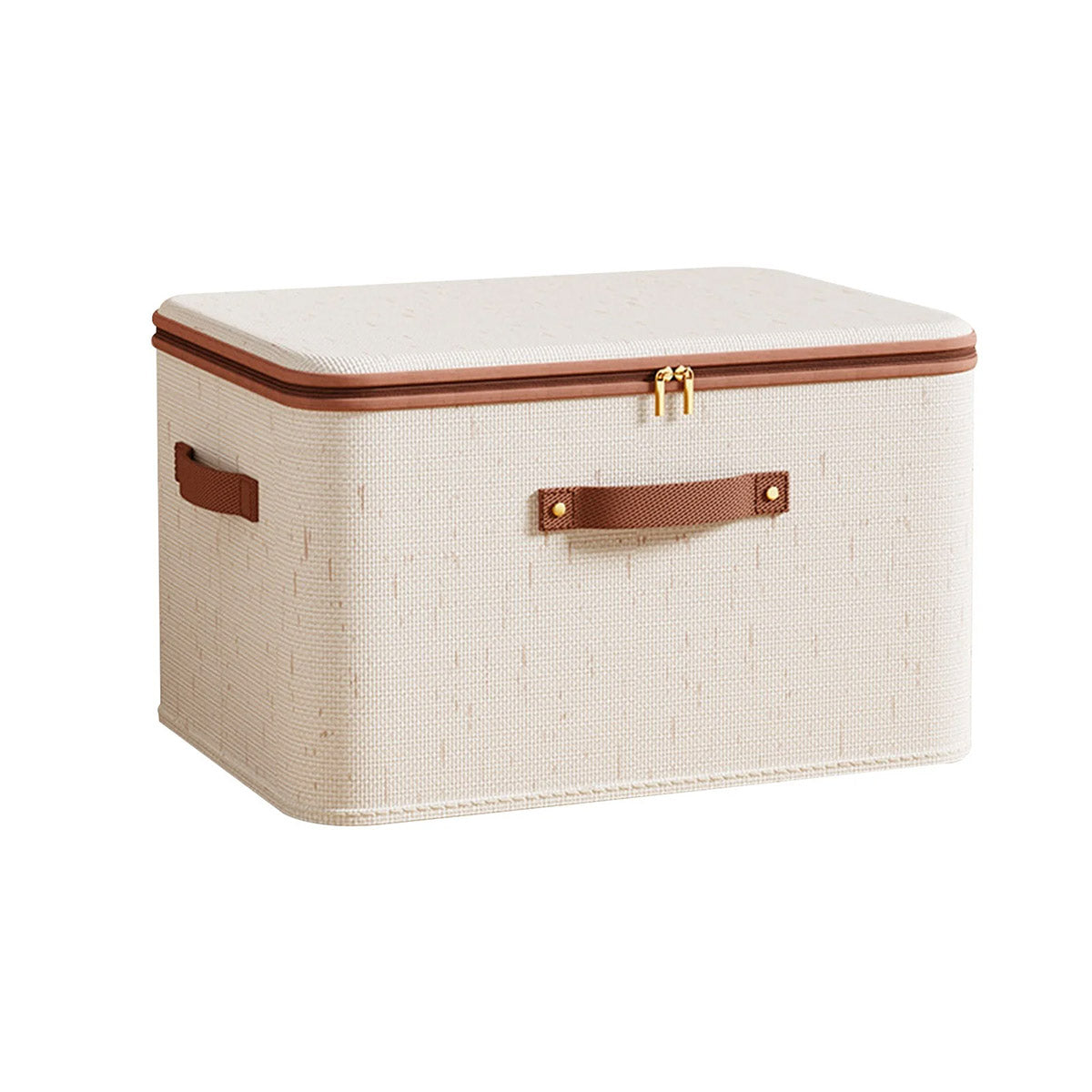 Clothing Storage Basket Large Capacity Foldable Organizer with Cover Household - Grey