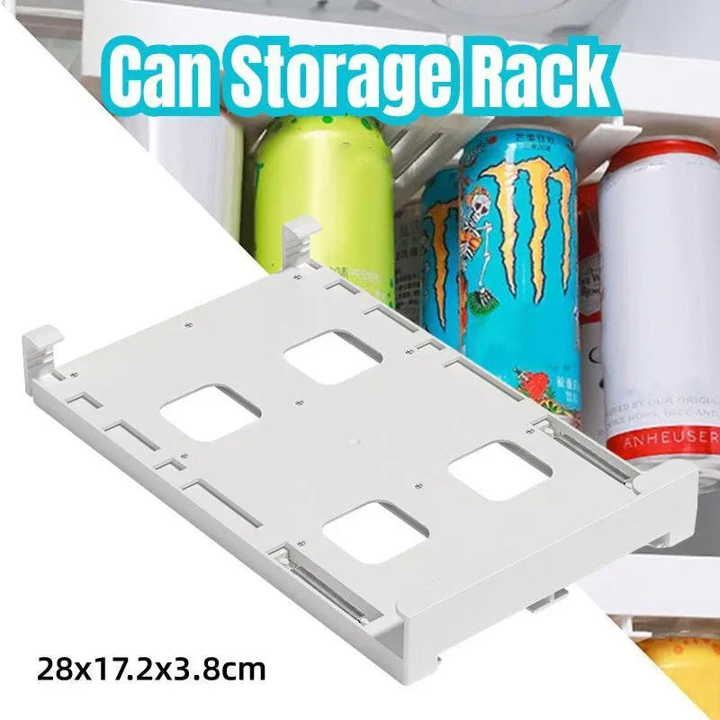 Refrigerator Hanging Drink Organizer Can Holder for Space Saving Kitchen Storage