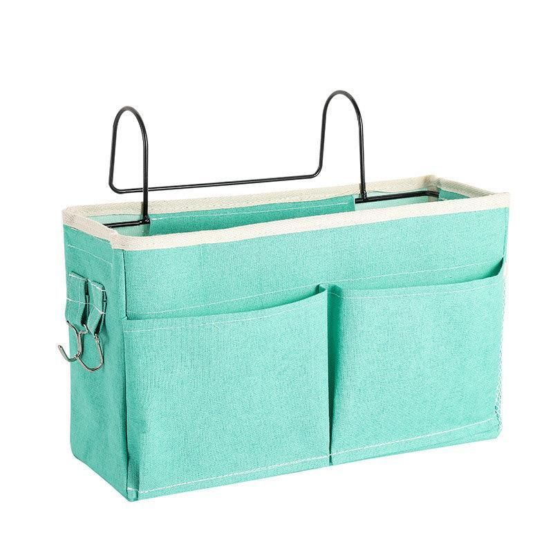 Hanging Bedside Storage Caddy with Pockets for Bunk Bed Dorm Couch Organizing - Fresh Green
