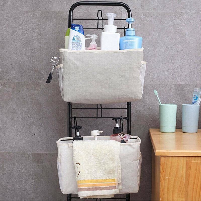 Hanging Bedside Storage Caddy with Pockets for Bunk Bed Dorm Couch Organizing - Fresh Green