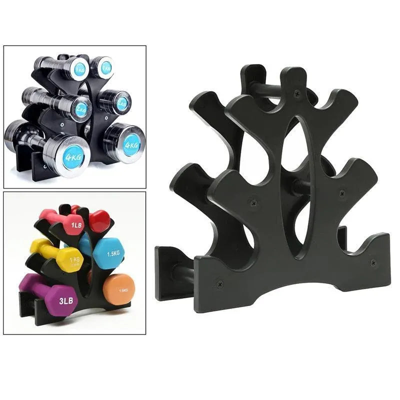 Dumbbell Storage Holder Gym Hand Weight Stand 3-Tier Tree Rack Weights Organizer