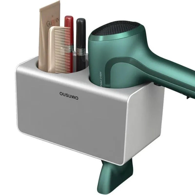Hair Dryer Holder Storage Rack Curling Shelf Cup Bathroom Organizer Adhesive Au