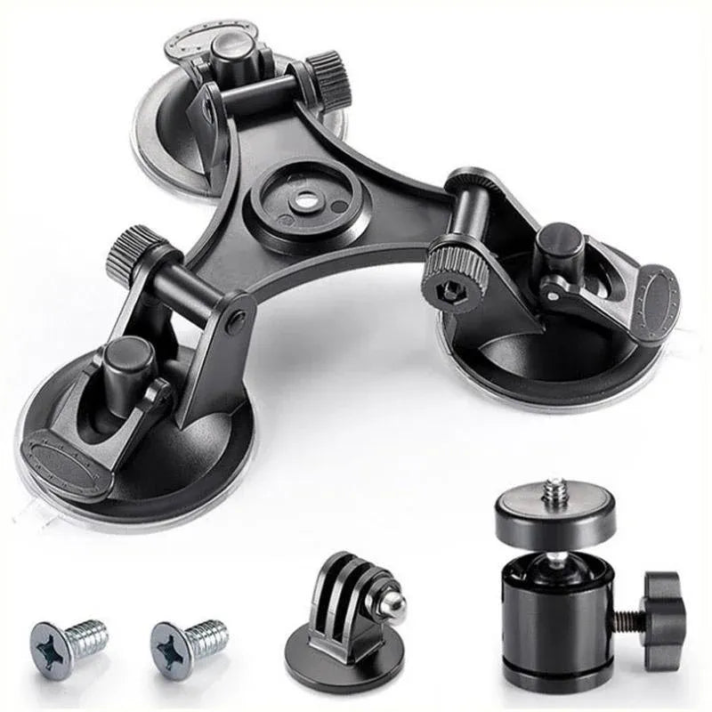 Sports Camera Accessories Three Legged Car Suction Cups Mounting Tool for Camera