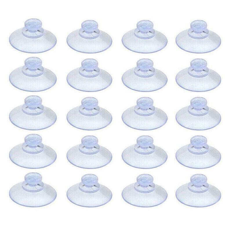 20Pcs 20/40Mm Suction Cups Caps Suckers Aquarium Fish Tank Glass Hanger Pads - 20MM