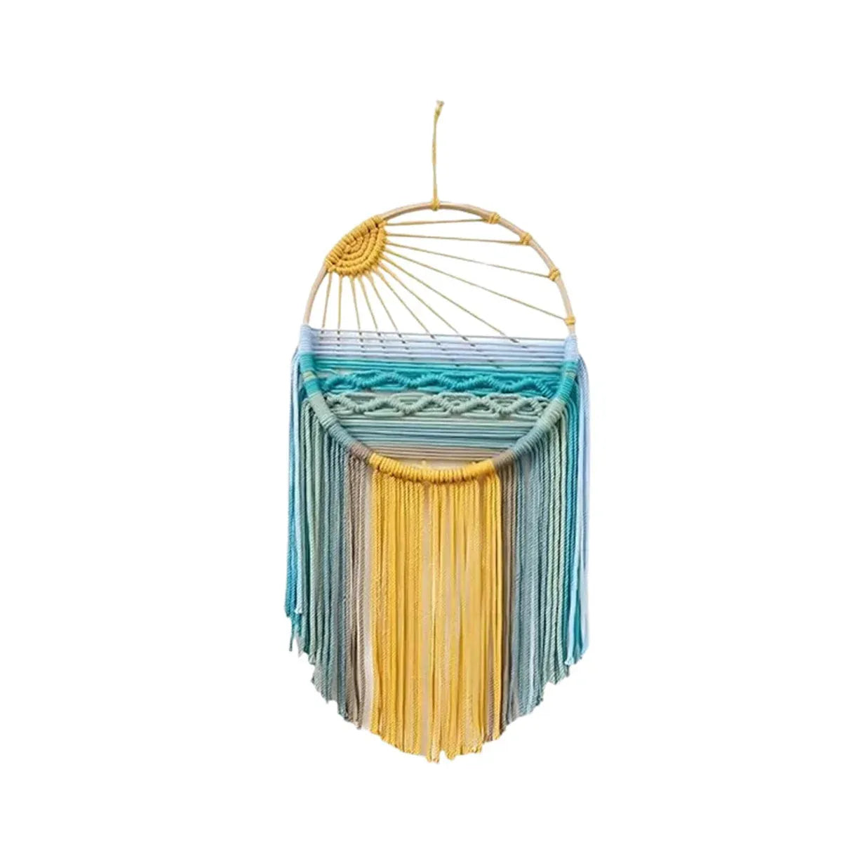 Sunrise Hand Woven Tapestry Decoration Warm Tones Wall Hanging for Living Room