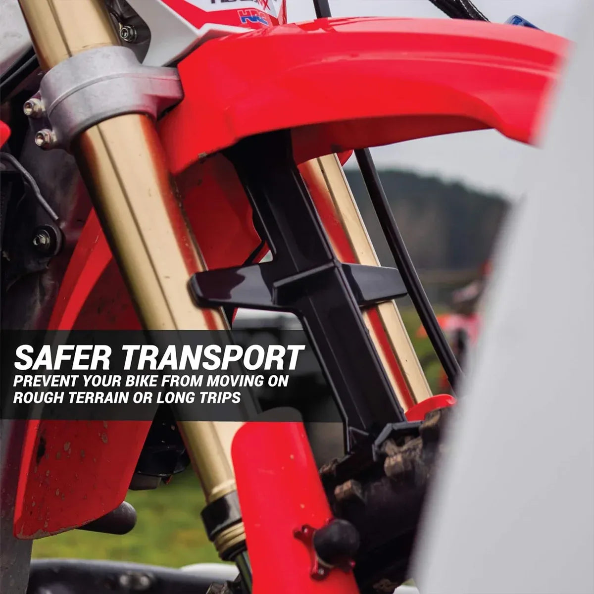 Universal Motorcycle Fork Guard Seal Saver Tie Down Brace Support Transport Tool