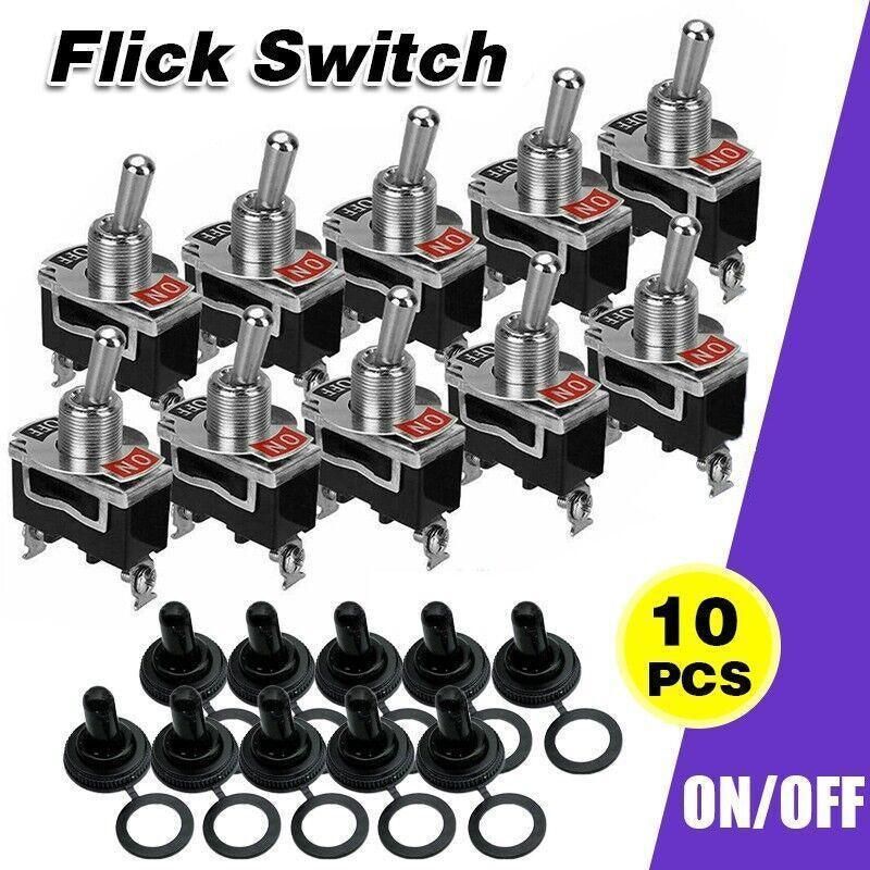 10PCS 12V Waterproof Toggle Switch SPST On Off for Car Dash Control Panel