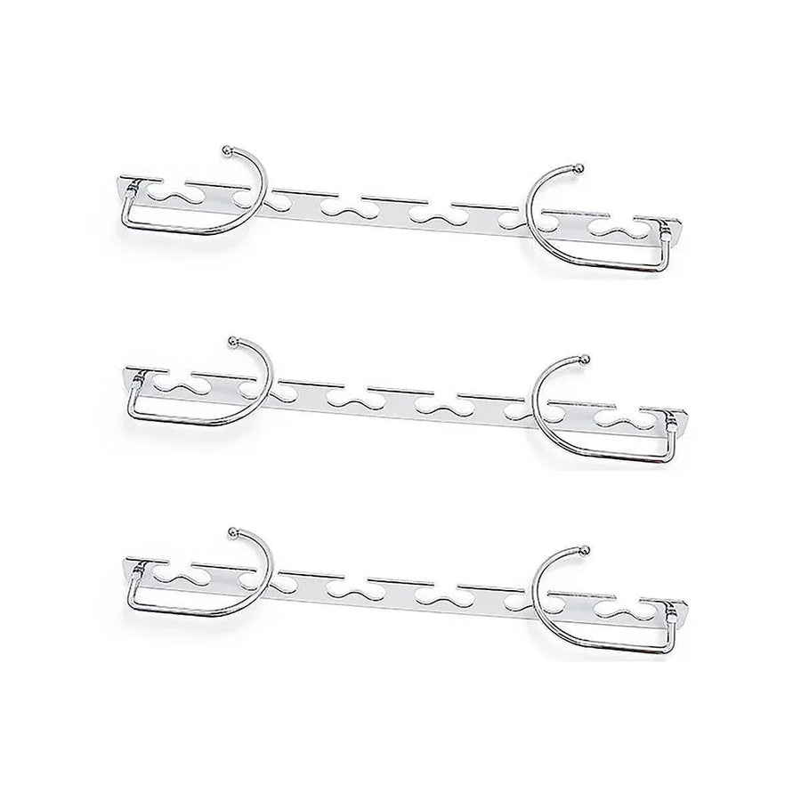 Clothes Hanger Space Saving Hook Folding Wardrobe Multipurpose Rack Coat Pants - 3PCS