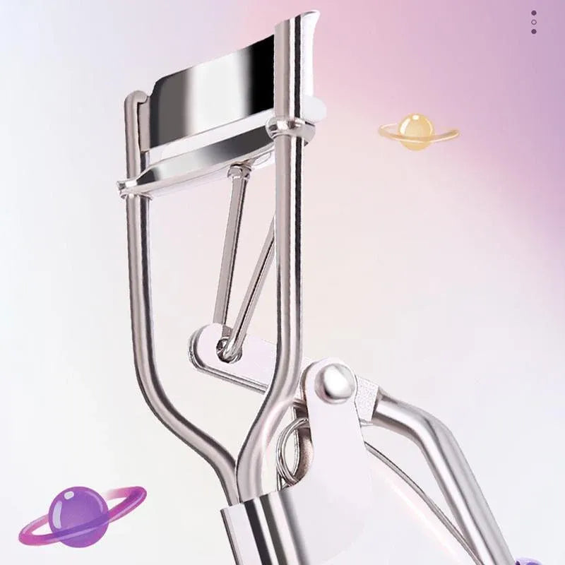 Mini Eyelash Curler with Silicone Refill Pads Make Up Tool for Women Girl Beauty