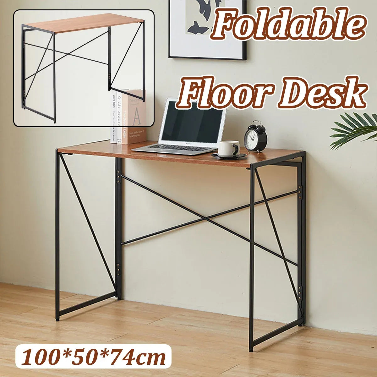 Foldable Computer Desk Portable Stable Space Saving Non-Slip Feet