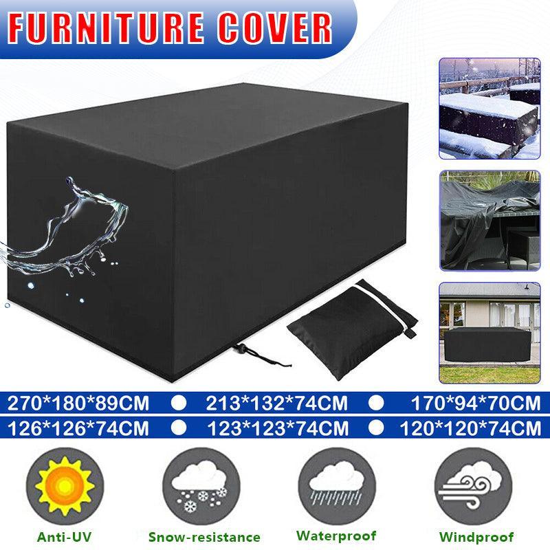 Waterproof Outdoor Furniture Cover Garden Patio Rain Uv Table Protector Chair - 126*126*74