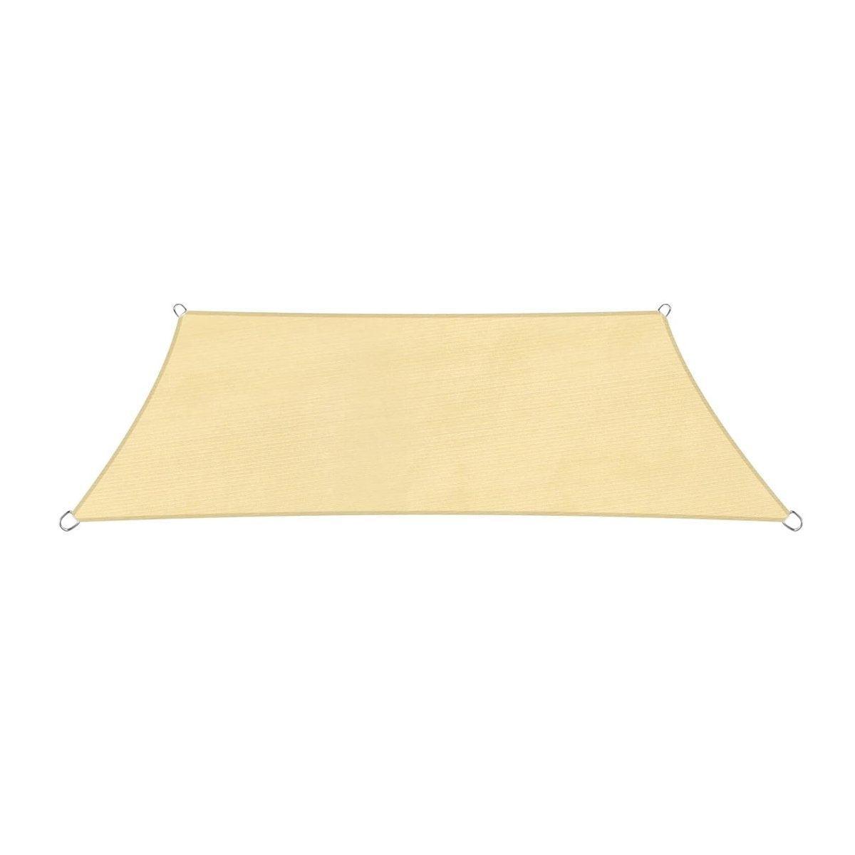 Outdoor Breathable Shade Sail Canopy Triangle Square Patio Garden Sun Shade - 2*4m(Rectangular)