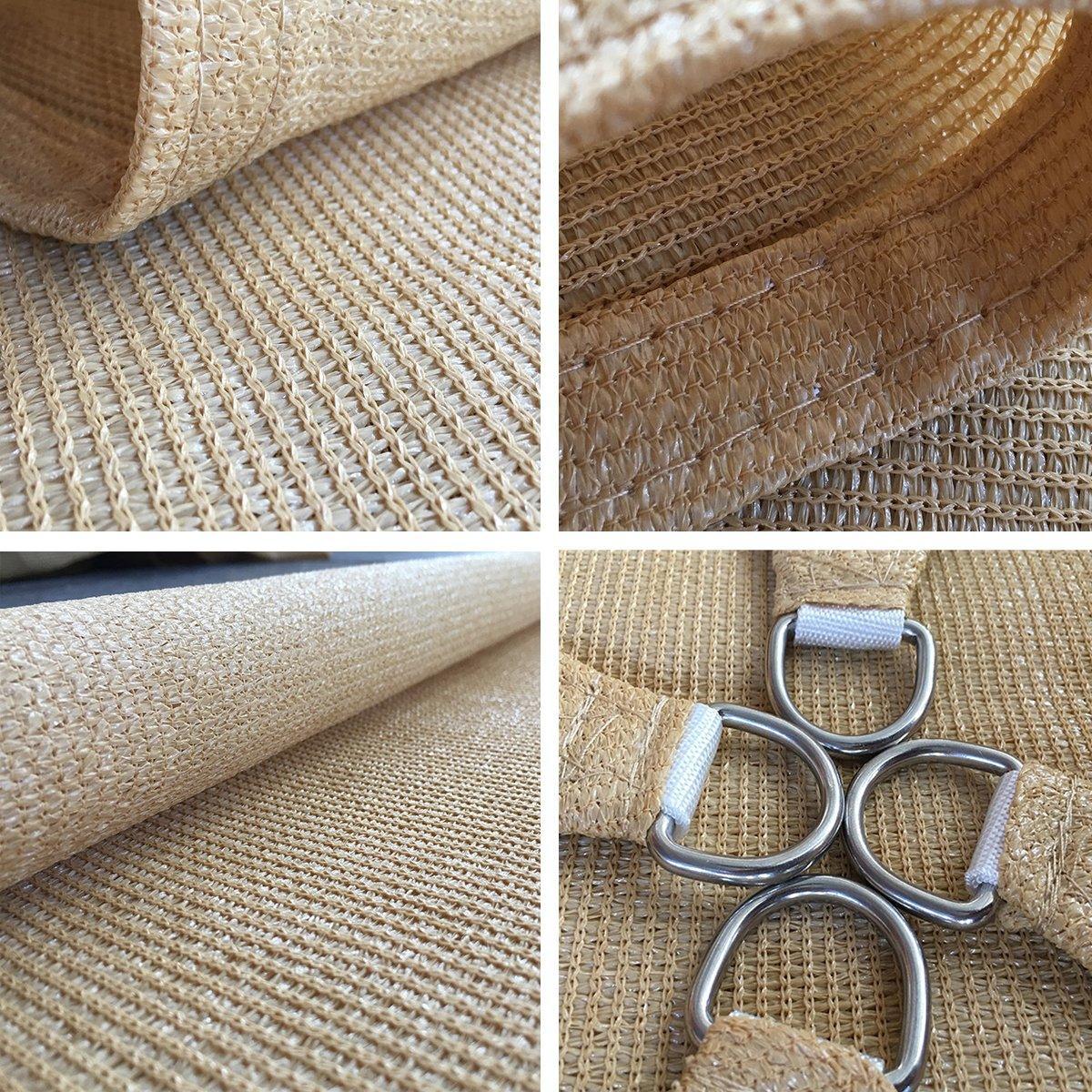 Outdoor Breathable Shade Sail Canopy Triangle Square Patio Garden Sun Shade - 3*6m(Rectangular)