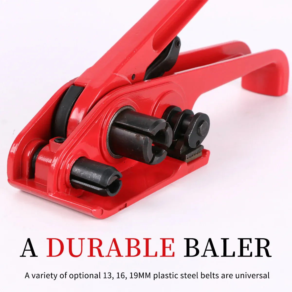 Red Strapping Tool Manual Tensioner Plastic Steel Band Packing Tightening Device