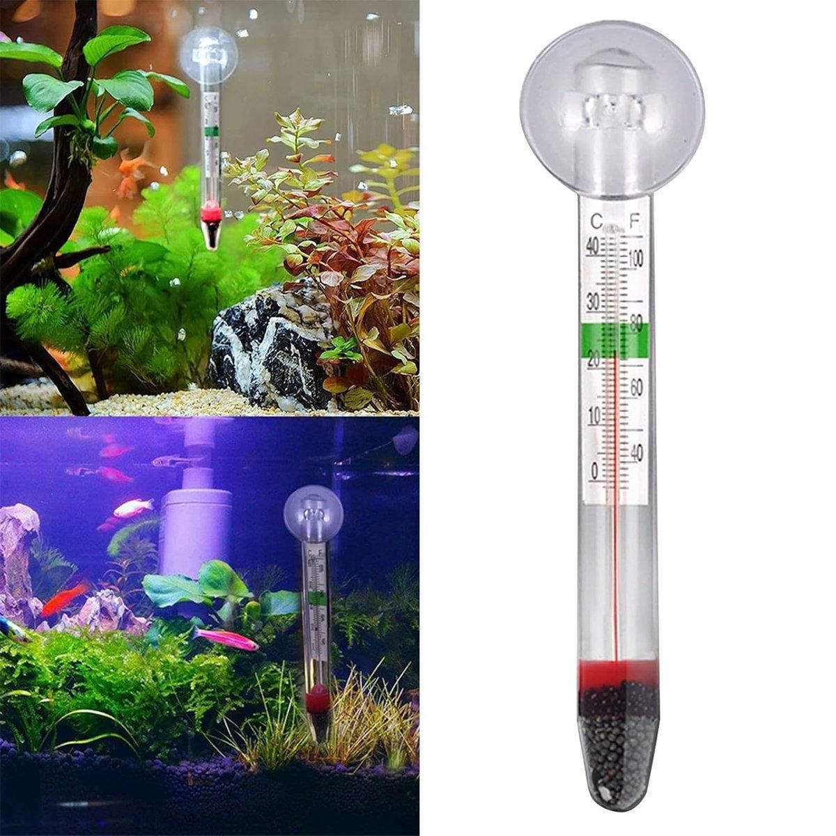 High Temperature Resistant Fish Tank Tortoise Tank Thermometer with Suction Cup