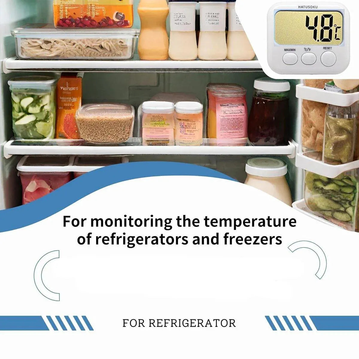 Digital Thermometer with Probe for Refrigerator Fish Tank Aquarium Temperature