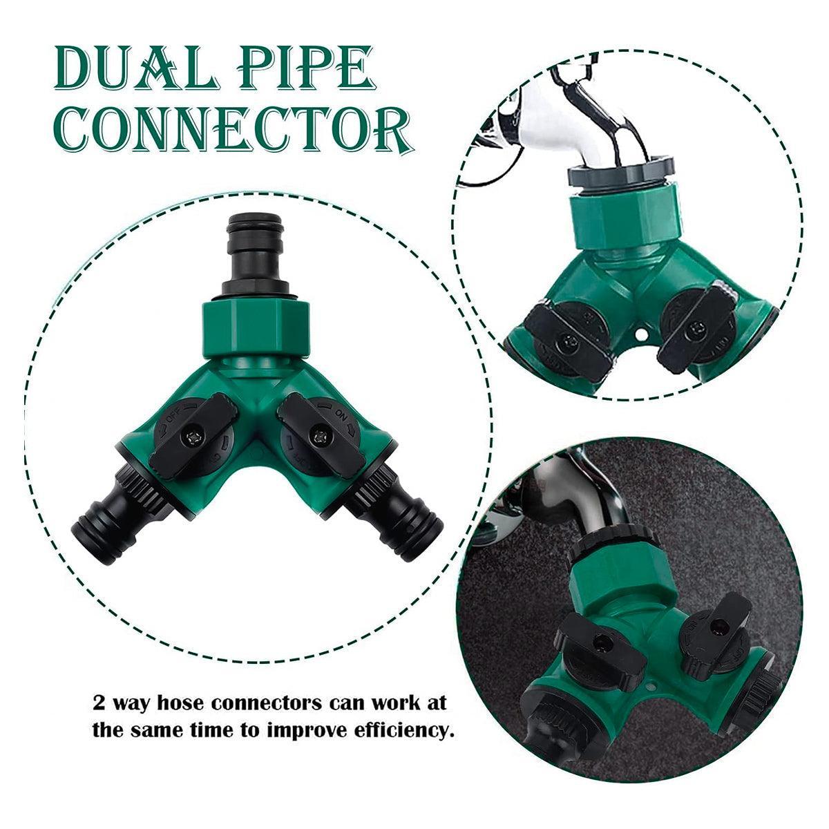 3PCS Versatile 2 Way Garden Hose Splitter Y Shape Water Pipe Connector Diverter
