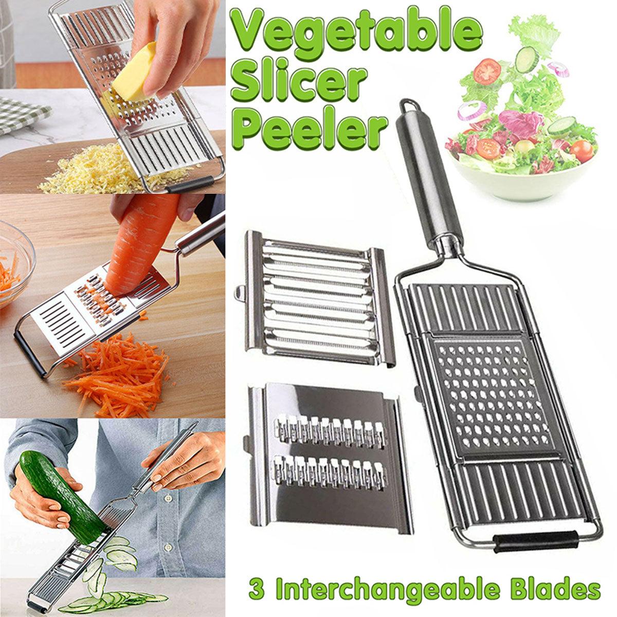 Multi-Purpose Vegetable Slicer Peeler Stainless Steel Grater Shredder Cutter