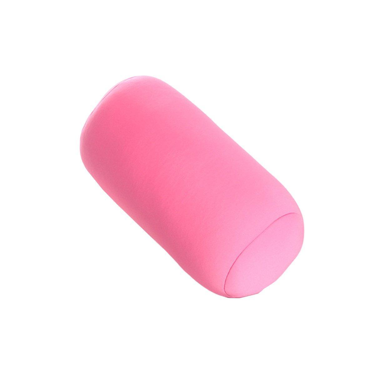 Solid Color Cylindrical Foam Particle Pillow Multi-Functional Neck Waist Support - Purple