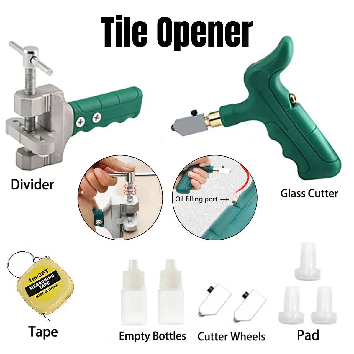 Handheld Ceramic Tile Cutter Portable Diamond Glass Cutter for Thick Tiles Glass