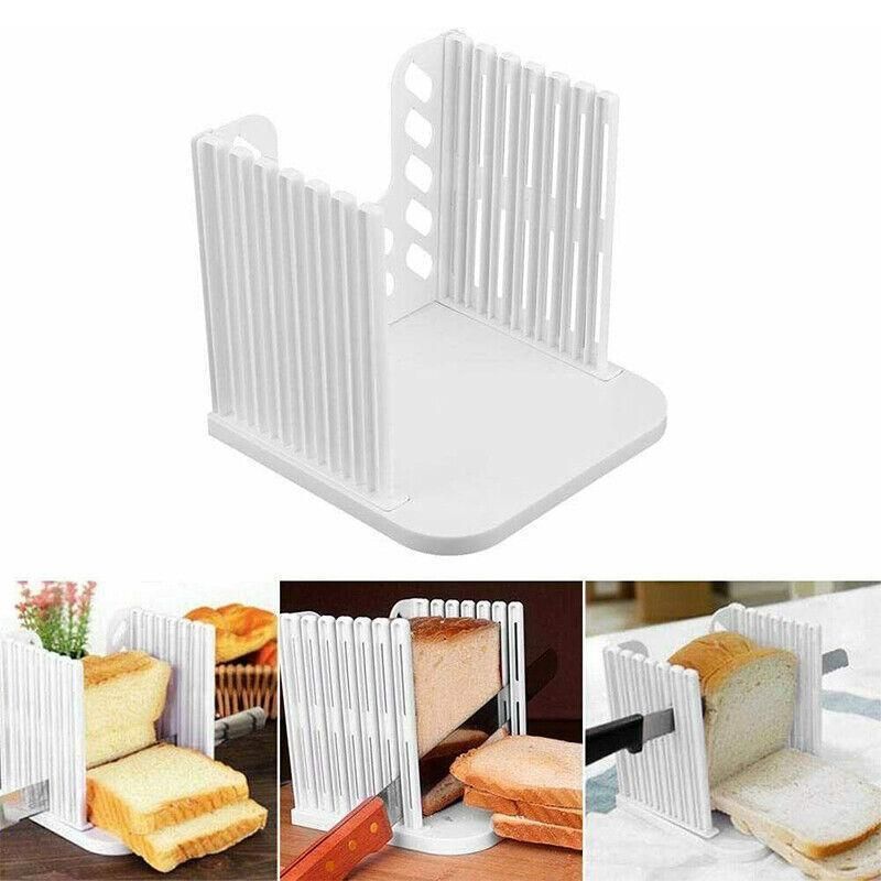 Bread Slicer Cutting Guide for Toast Sandwich with Adjustable Thickness Foldable