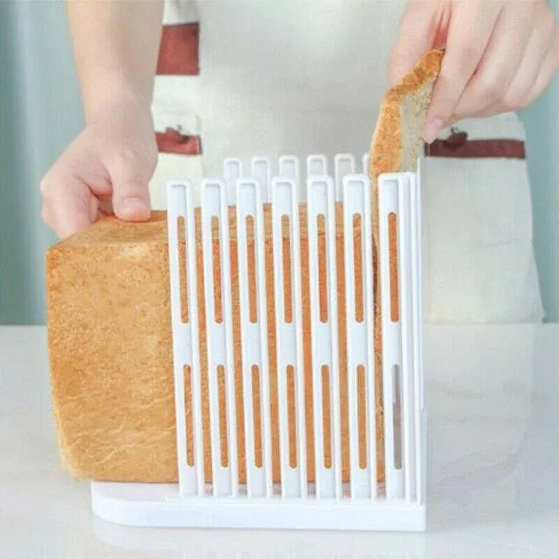 Bread Slicer Cutting Guide for Toast Sandwich with Adjustable Thickness Foldable