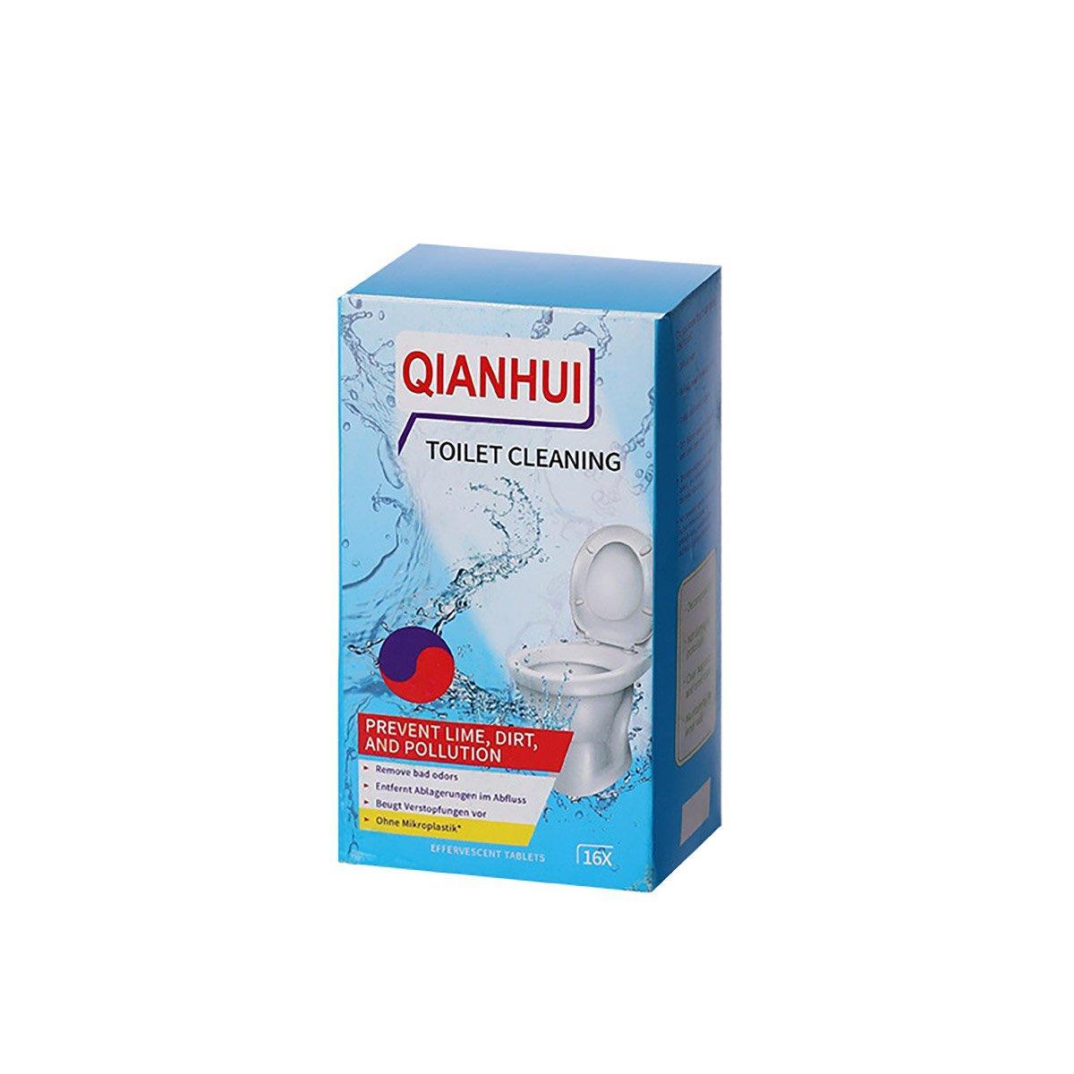 16/32pcs Effervescent Toilet Cleaning Tablets Descaling Deodorizing Odor Free - 2 boxes