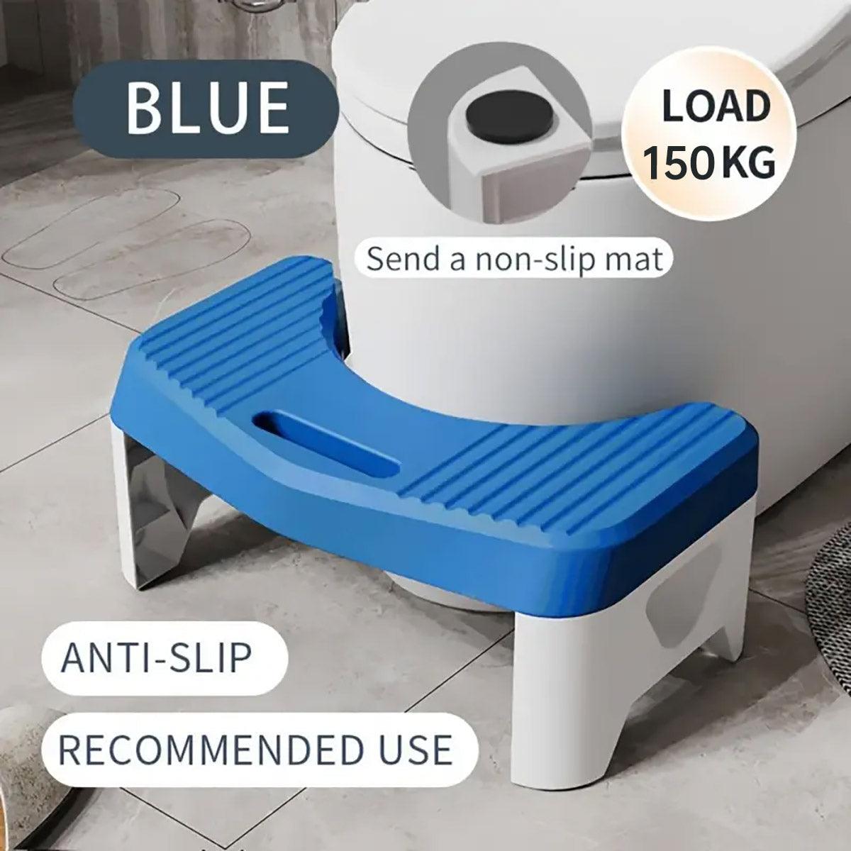 Thickened Toilet Squatting Stool Bathroom Footstool Household Restroom Pad - Blue
