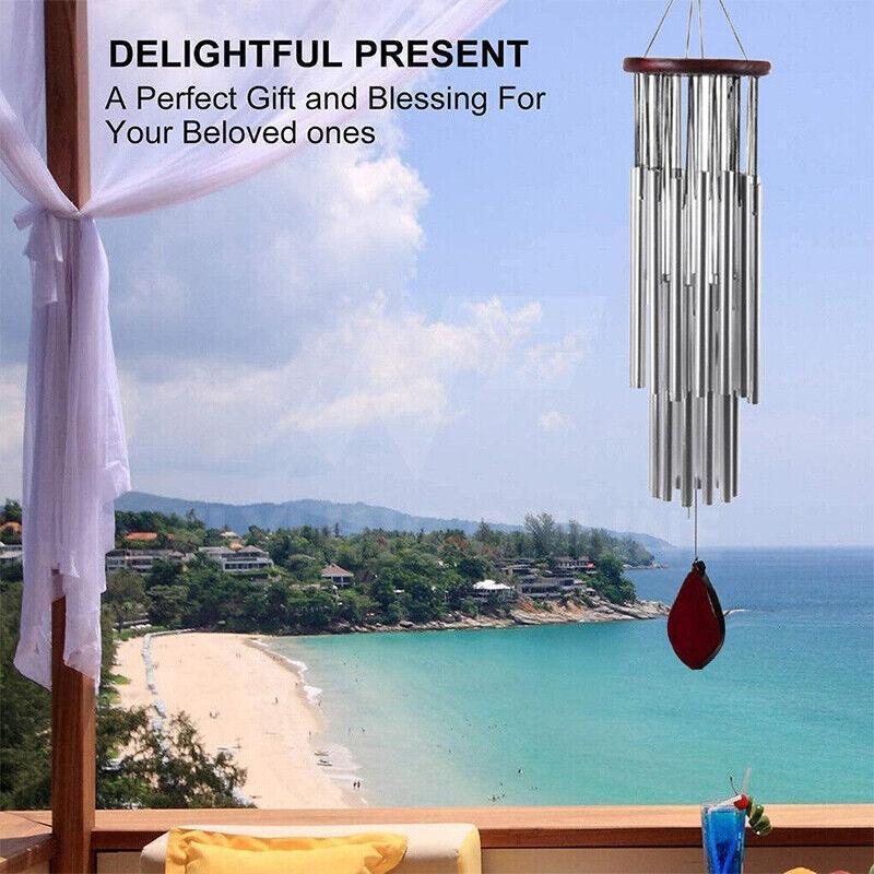Outdoor Garden Wind Chimes Large Deep Tone Windchime Chapel Bell Home Decor - 6 Tubes