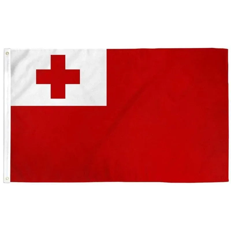Tonga National Flag 90x150cm Outdoor Polyester Banner with Eyelets