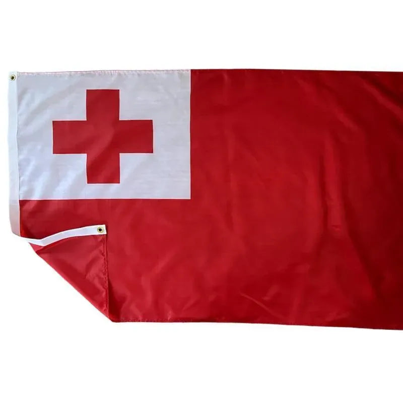 Tonga National Flag 90x150cm Outdoor Polyester Banner with Eyelets