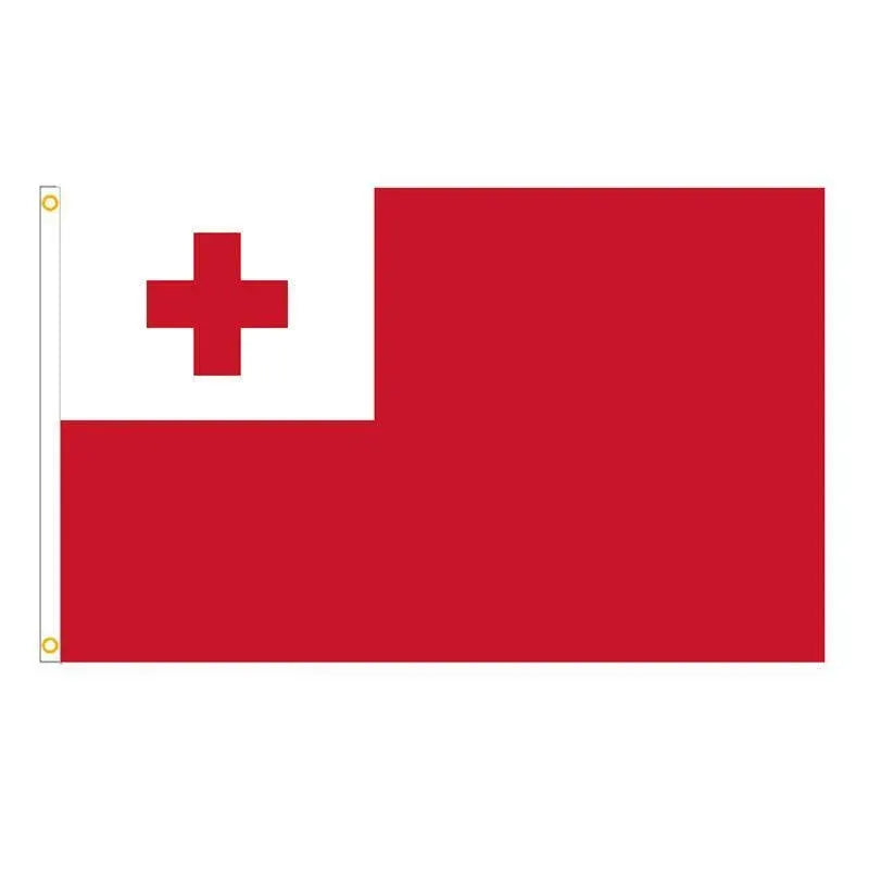 Tonga National Flag 90x150cm Outdoor Polyester Banner with Eyelets