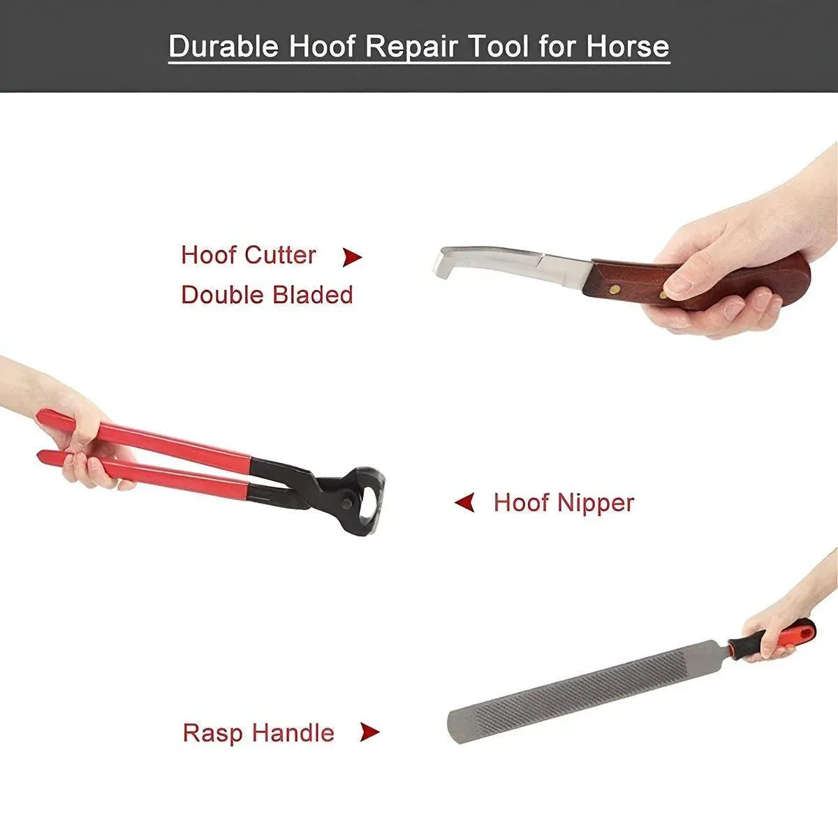 14 Inch Shoe Repair Tool Set Pliers Knife File Horseshoe Shear Hoof Trimming Kit
