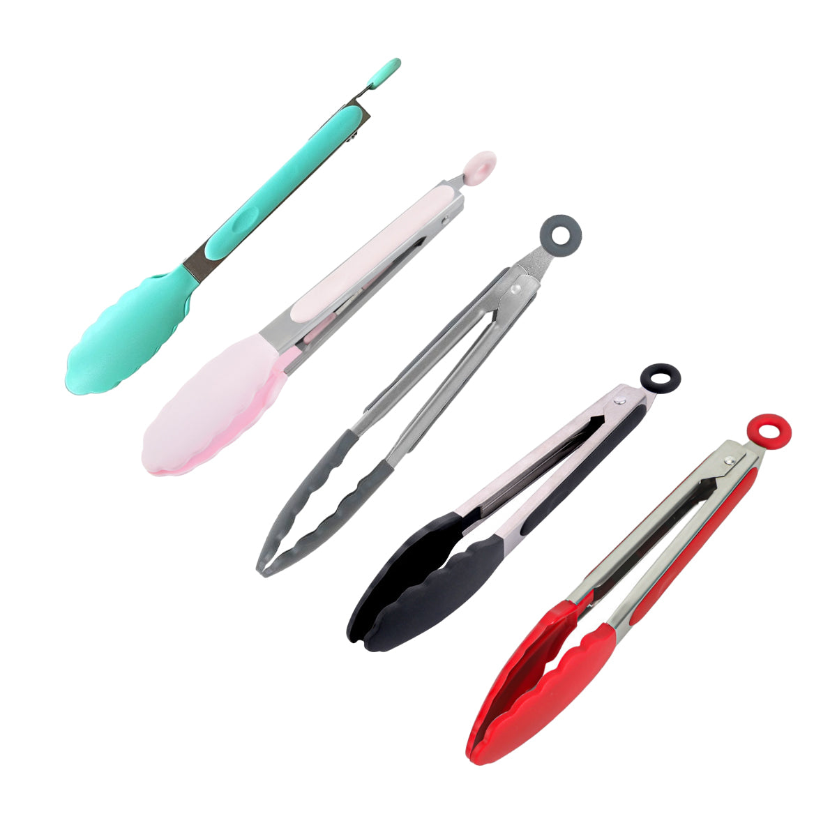 5pcs Kitchen Food Clamps Scalding Resistant Barbecue Tongs Cooking Clamp Set